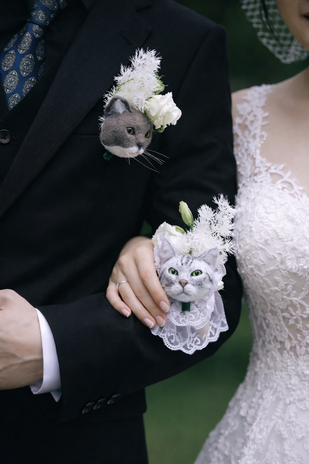 Custom 3D Felted Pet Brooch for Weddings and Events