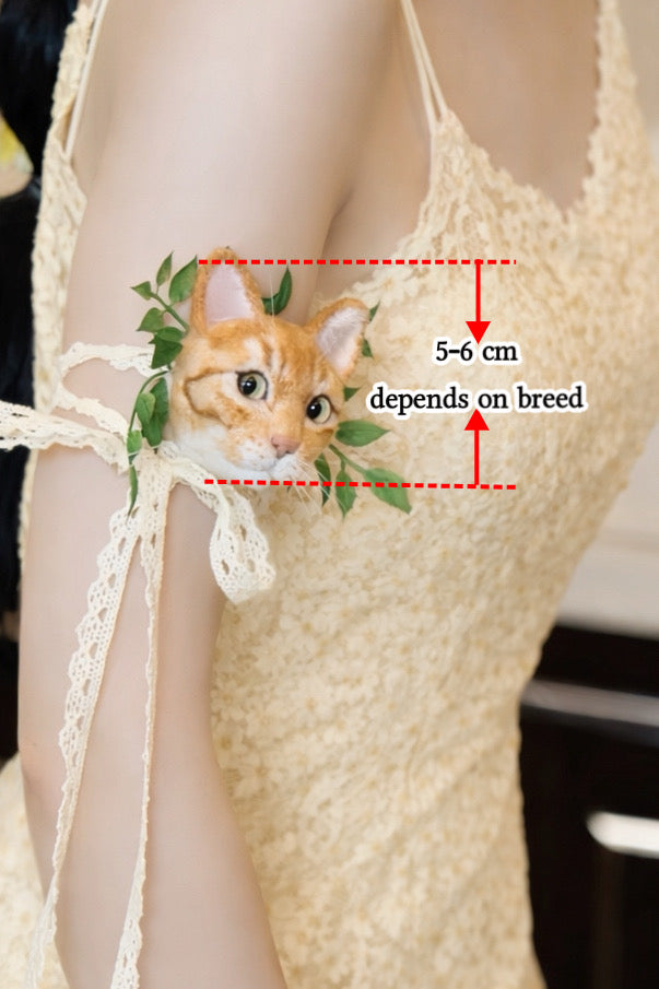 Custom 3D Felted Pet Brooch for Weddings and Events