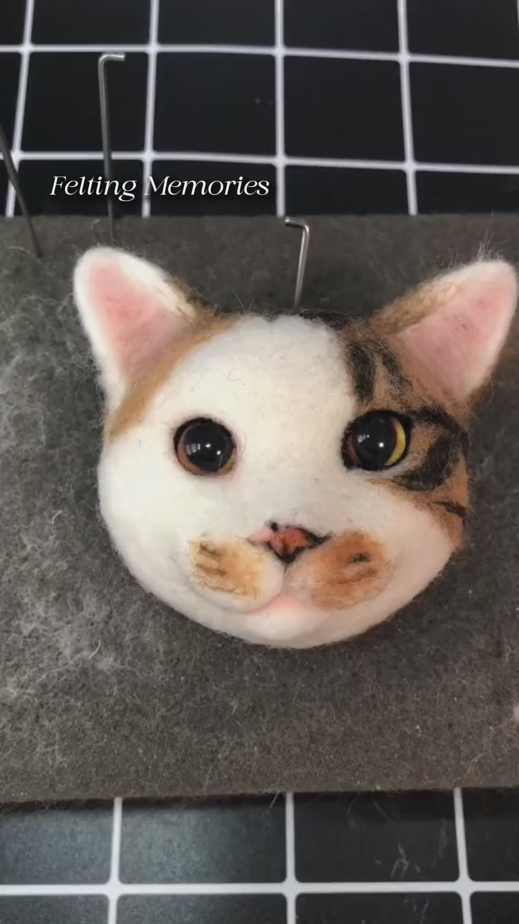 Custom 3D Felted Pet Brooch for Weddings and Events